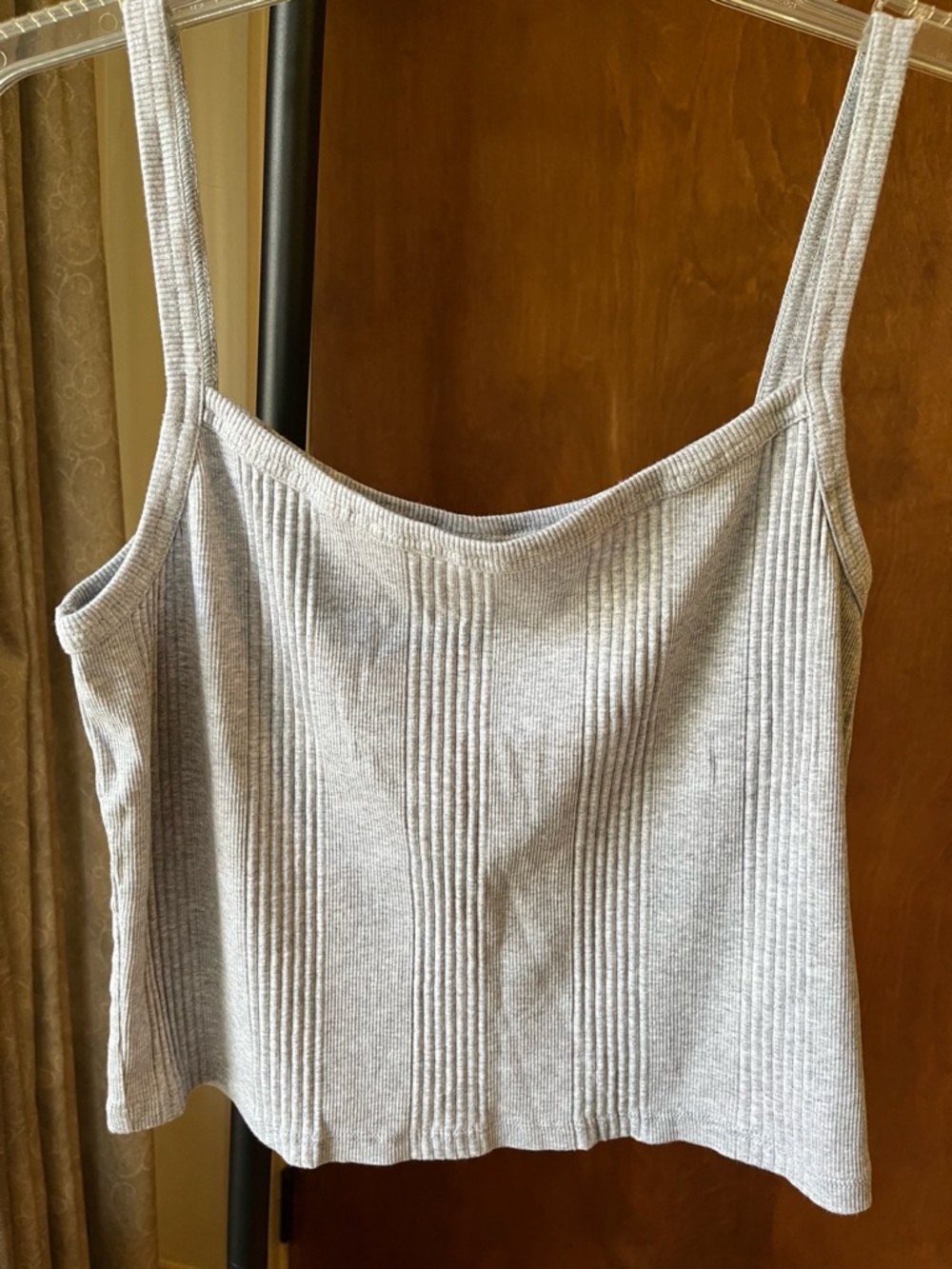 PINK Victoria's Secret Light Gray Ribbed Camisole